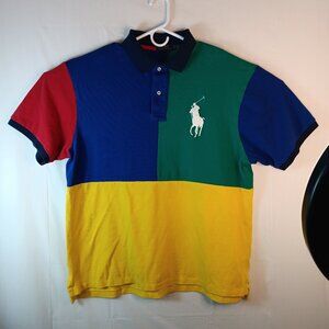 Polo Ralph Lauren XL Multicolor Big Pony Logo 100% Cotton Polo Shirt